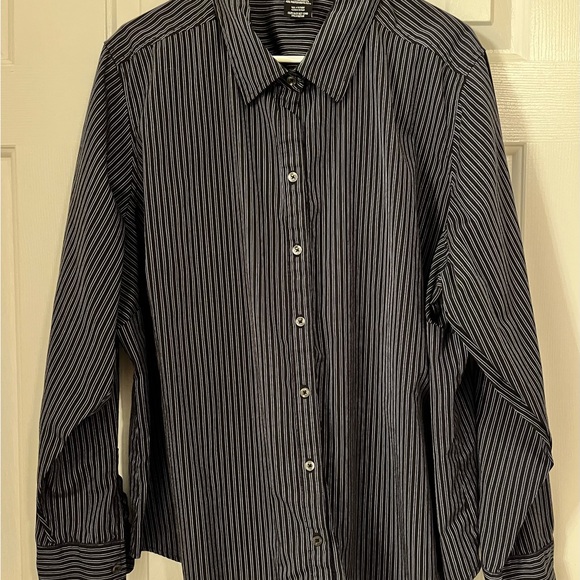 George, 4X (26w-28w), Black & Blue stripe and long sleeve. - Picture 1 of 2